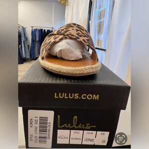 Lulu's Leopard Print Slide Sandals